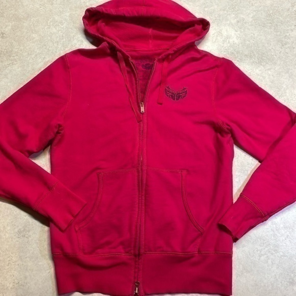 Warriors in Pink women’s zip up fuchsia zip up hooded sweatshirt. Size XL.